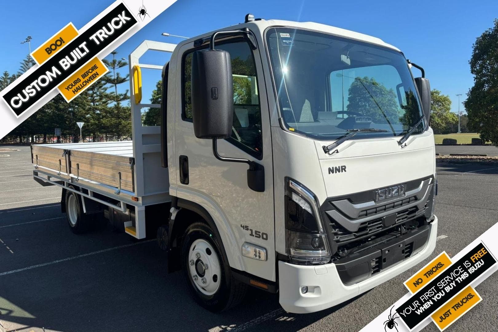 2025 Isuzu N Series NNR 45-150 DT D34 Steel Tray with Aluminium Dropsides