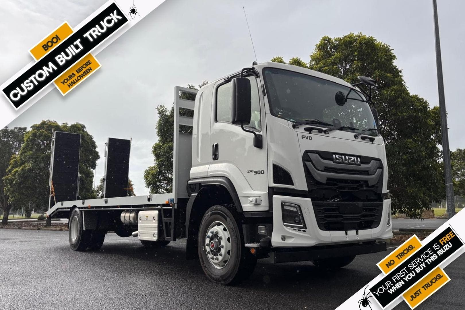 2025 Isuzu F Series FVD 170-300 AT R60 Kimber Trailers Beaver Tail