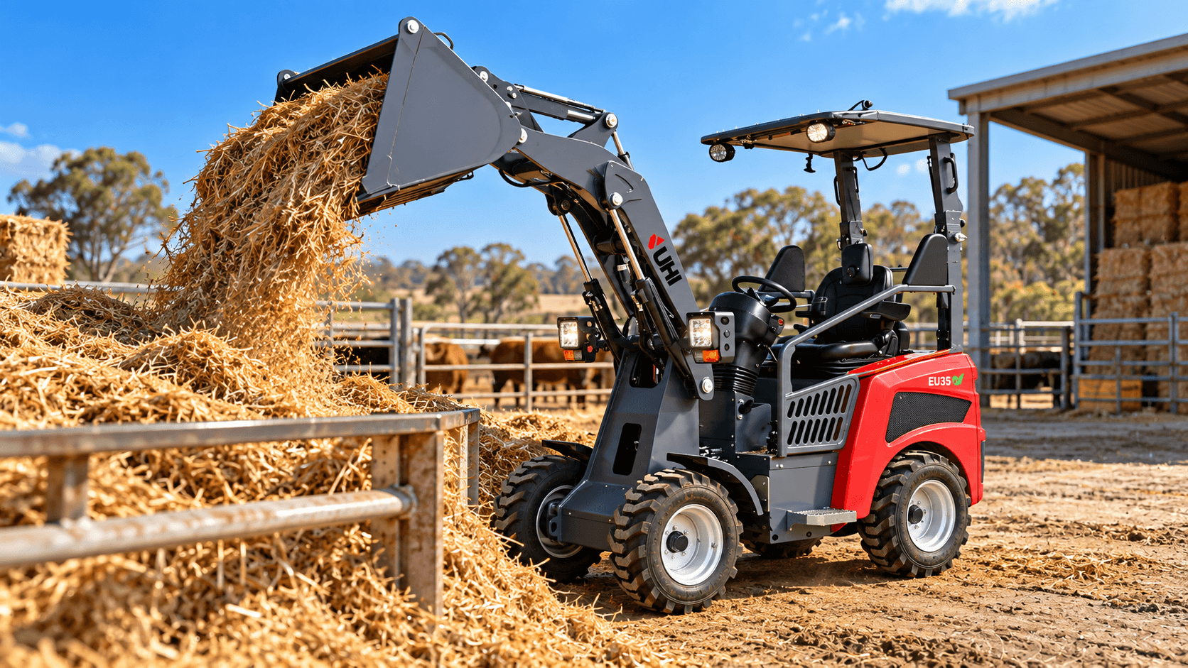 EU150 Electric Wheel Loader with 12kW DC Motor | UHI Machinery