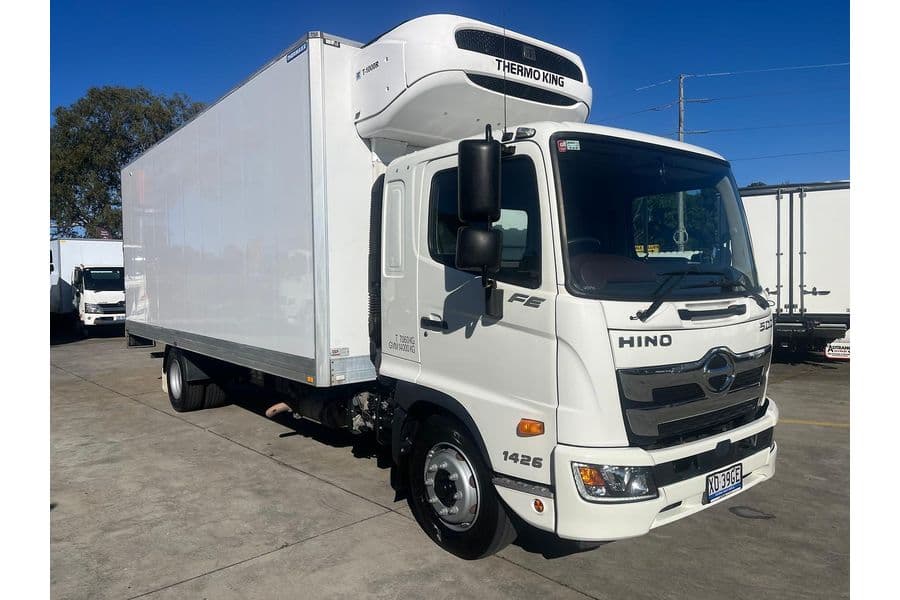 2021 Hino 500 Series FE1426 Auto Refrigerated Truck (WHITE)