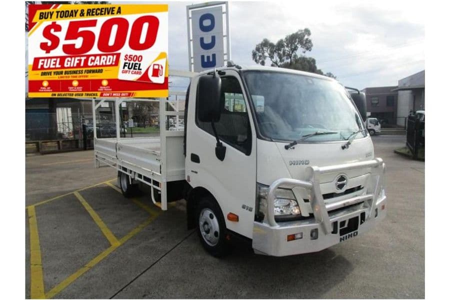 2023 Hino 300 Series 616 SteelAce Tray Dropside (White)