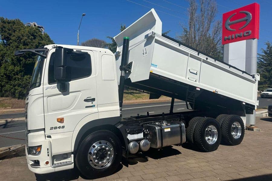 2026 Hino 700 Series FS 2848 Cab Chassis (White) Demo Truck