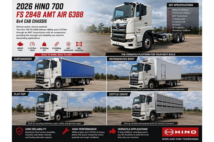 2026 Hino Fs 2848 Amt Air 6388 (White) New Truck